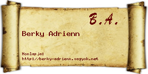 Berky Adrienn névjegykártya